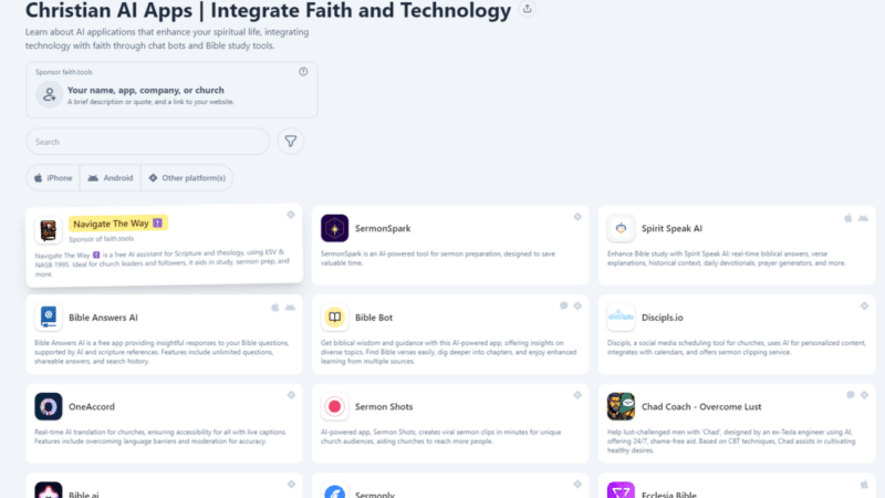 Ai tools for Christian Ministry