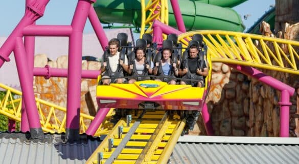 teens on roller coaster